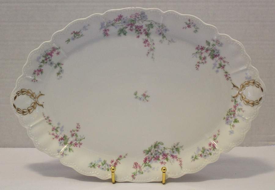 Schleiger 455D 14" Oval Serving Platter by Haviland-1
