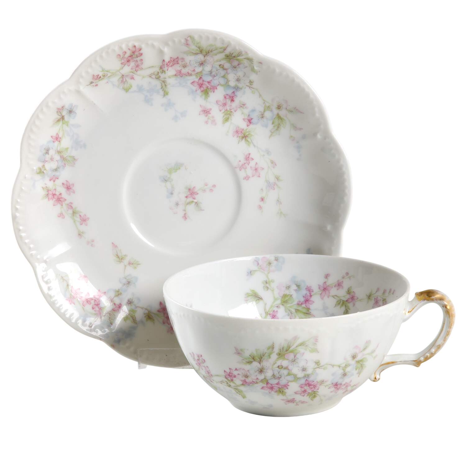 Schleiger 455D Flat Cup & Saucer Set by Haviland-1