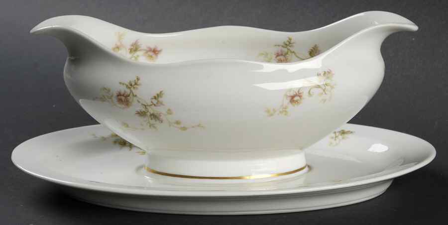 Schleiger 458 Gravy Boat with Attached Underplate by Haviland-1