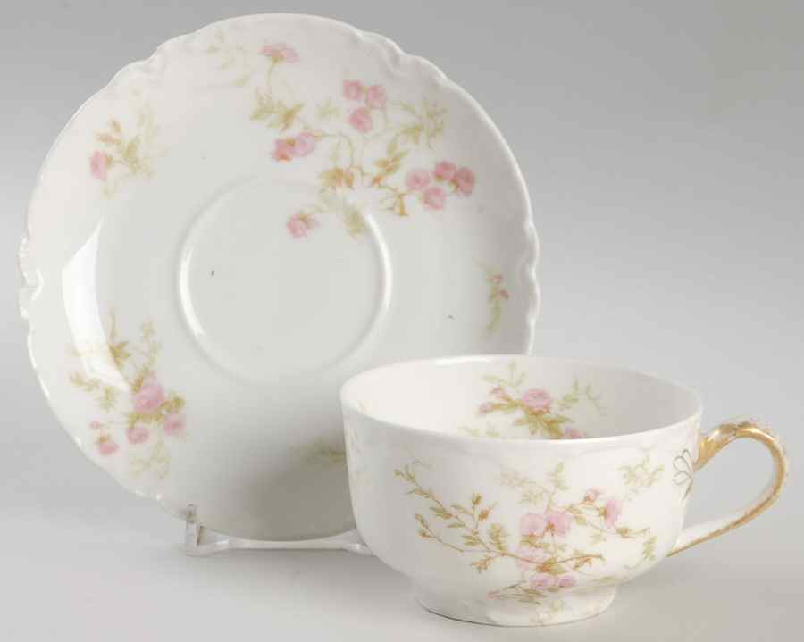 Schleiger 459C Flat Cup & Saucer Set by Haviland-1