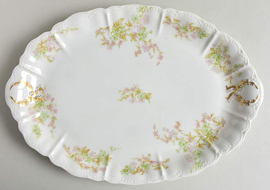 Schleiger 45A 12" Oval Serving Platter by Haviland-1