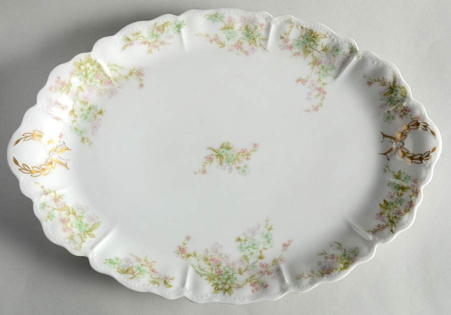 Schleiger 45A 14" Oval Serving Platter by Haviland-1