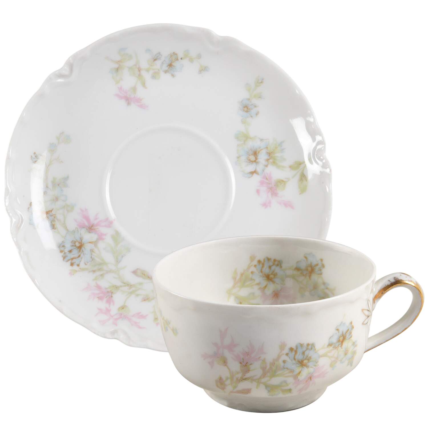 Schleiger 46 Flat Cup & Saucer Set by Haviland-1