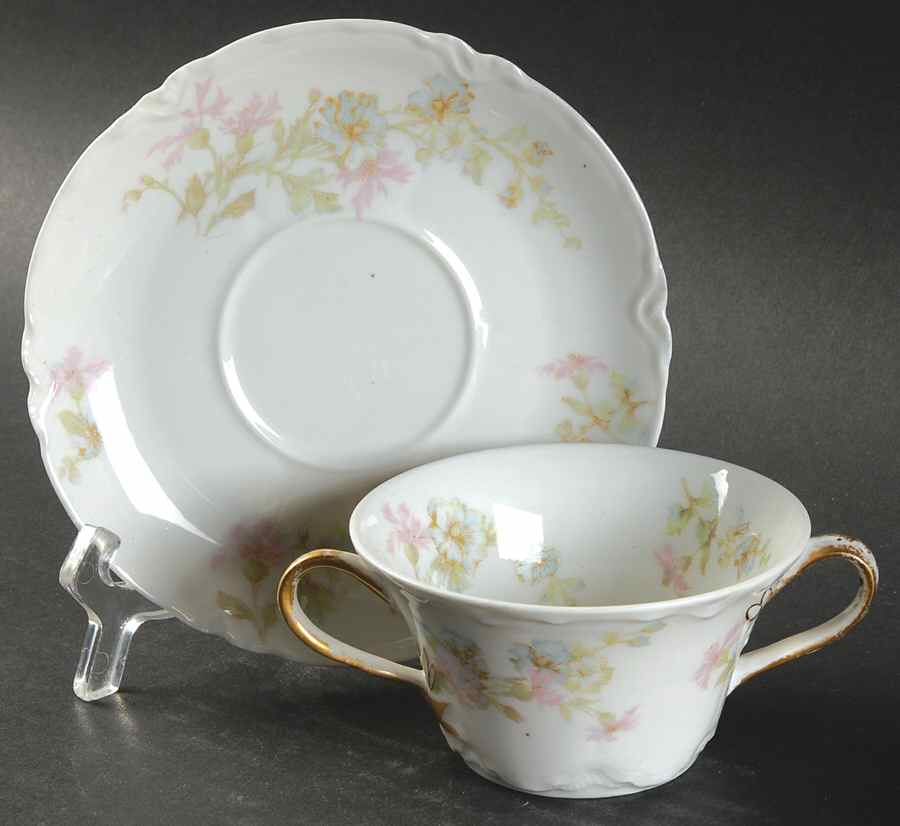 Schleiger 46 Flat Bouillon Cup & Saucer by Haviland-1