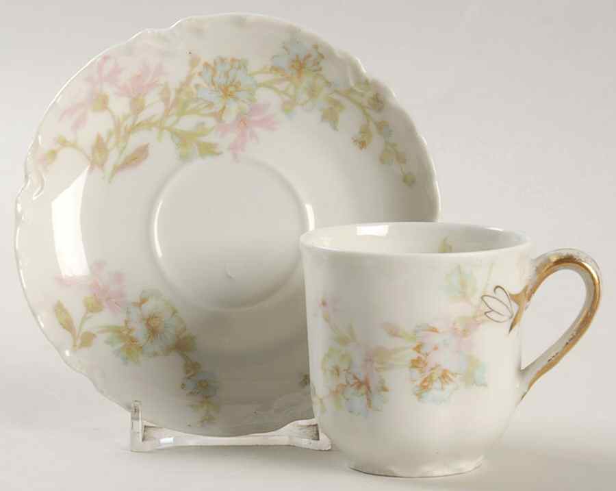 Schleiger 46 Flat Demitasse Cup & Saucer Set by Haviland-1