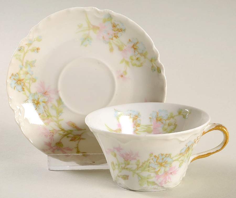 Schleiger 46 Flat Demitasse Cup & Saucer Set by Haviland-1