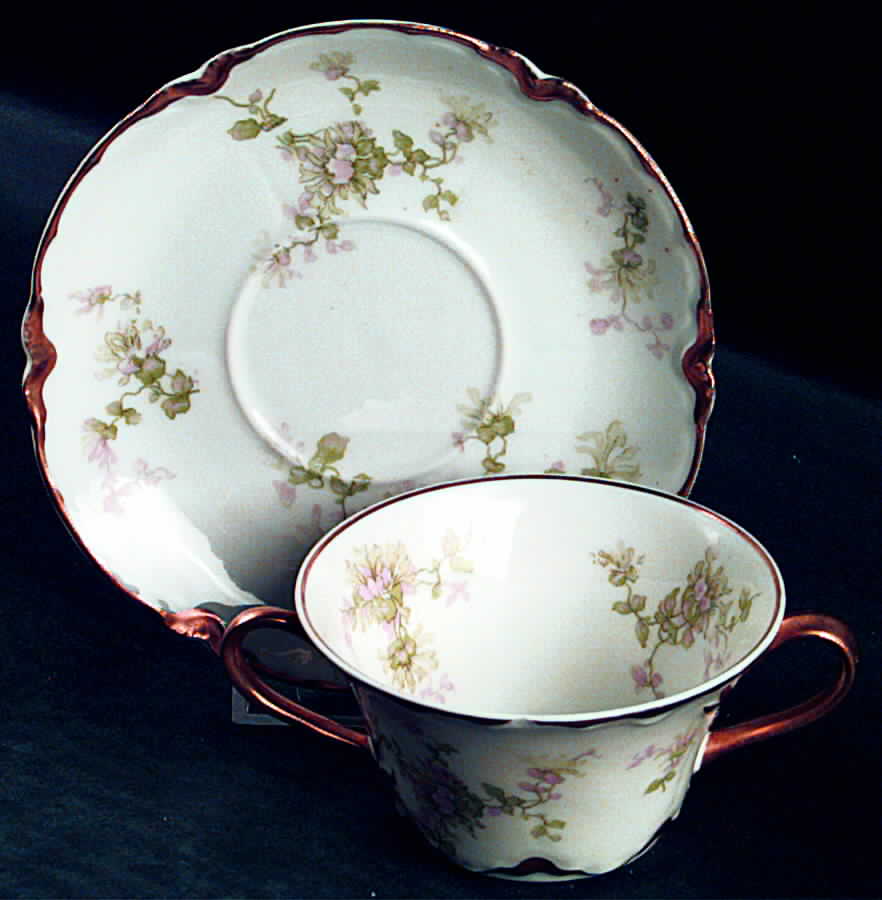 Schleiger 460G Flat Bouillon Cup & Saucer by Haviland-1
