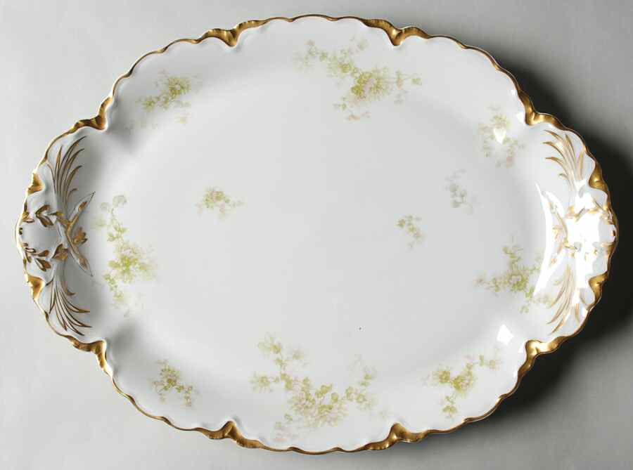 Schleiger 460G 16" Oval Serving Platter by Haviland-1