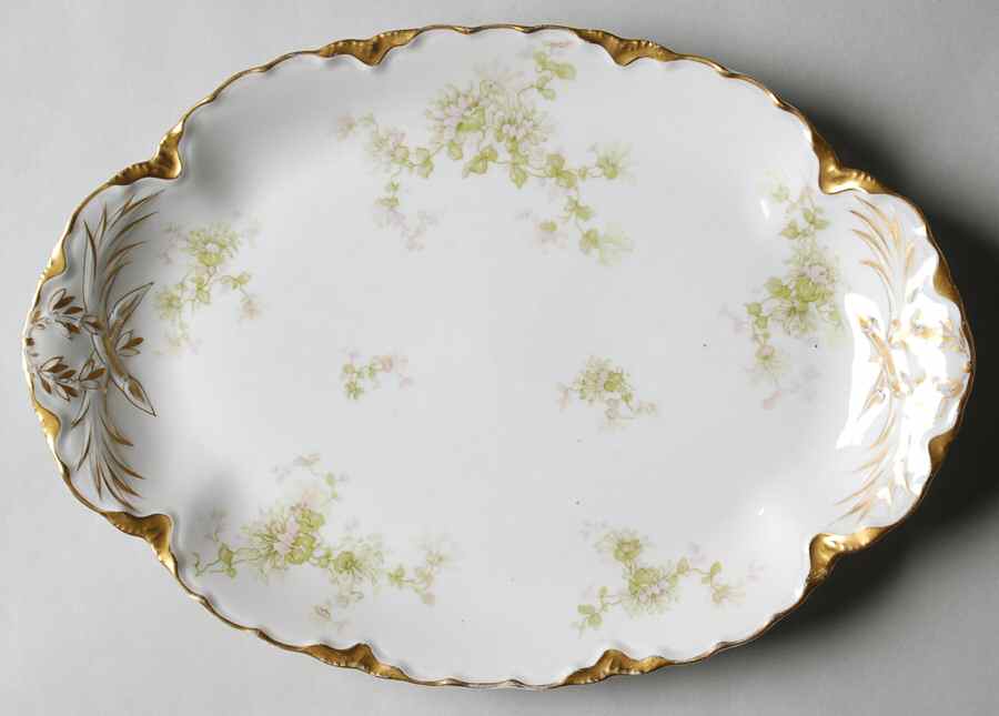 Schleiger 460G 11" Oval Serving Platter by Haviland-1