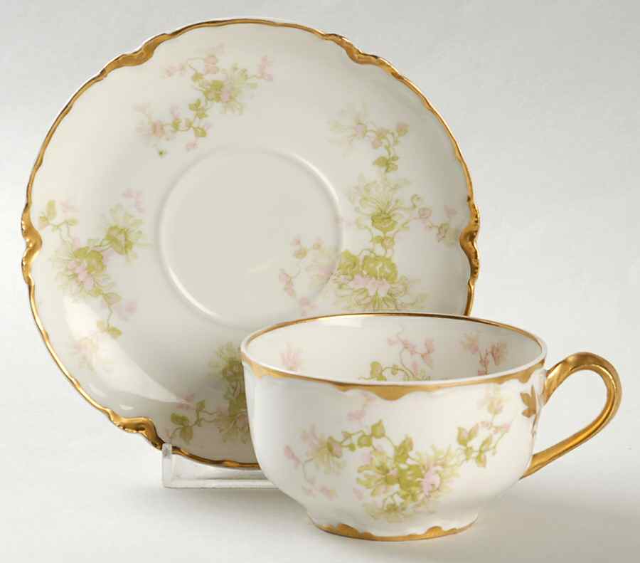 Schleiger 460G Flat Cup & Saucer Set by Haviland-1