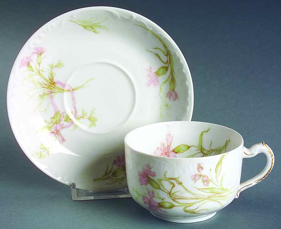 Schleiger 472c Flat Cup & Saucer Set by Haviland-1