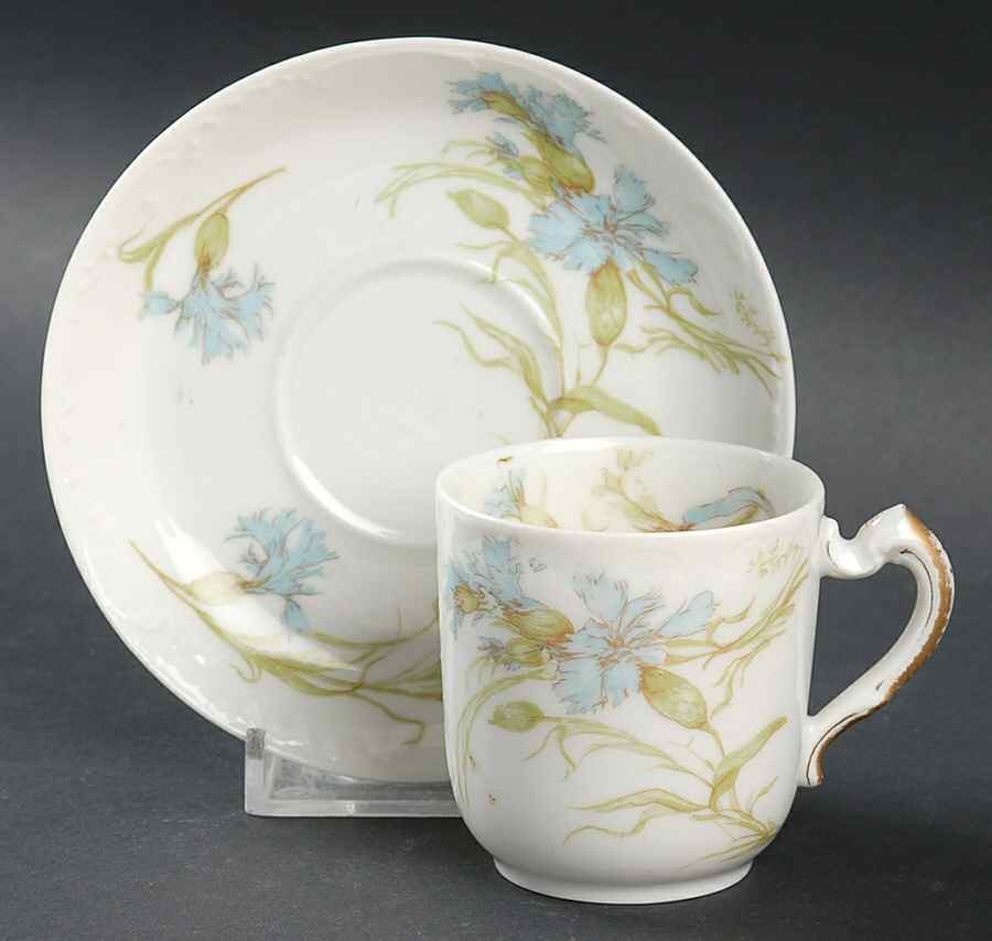 Schleiger 472d Flat Demitasse Cup & Saucer Set by Haviland-1