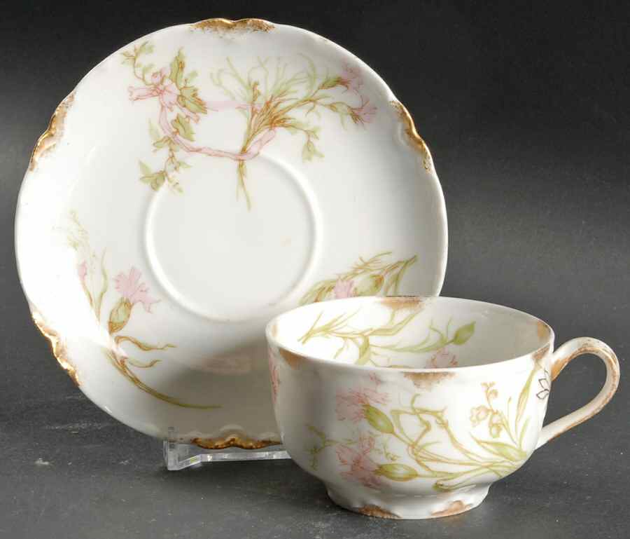 Schleiger 472e Flat Cup & Saucer Set by Haviland-1