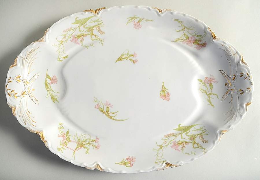 Schleiger 472e 17" Oval Serving Platter by Haviland-1