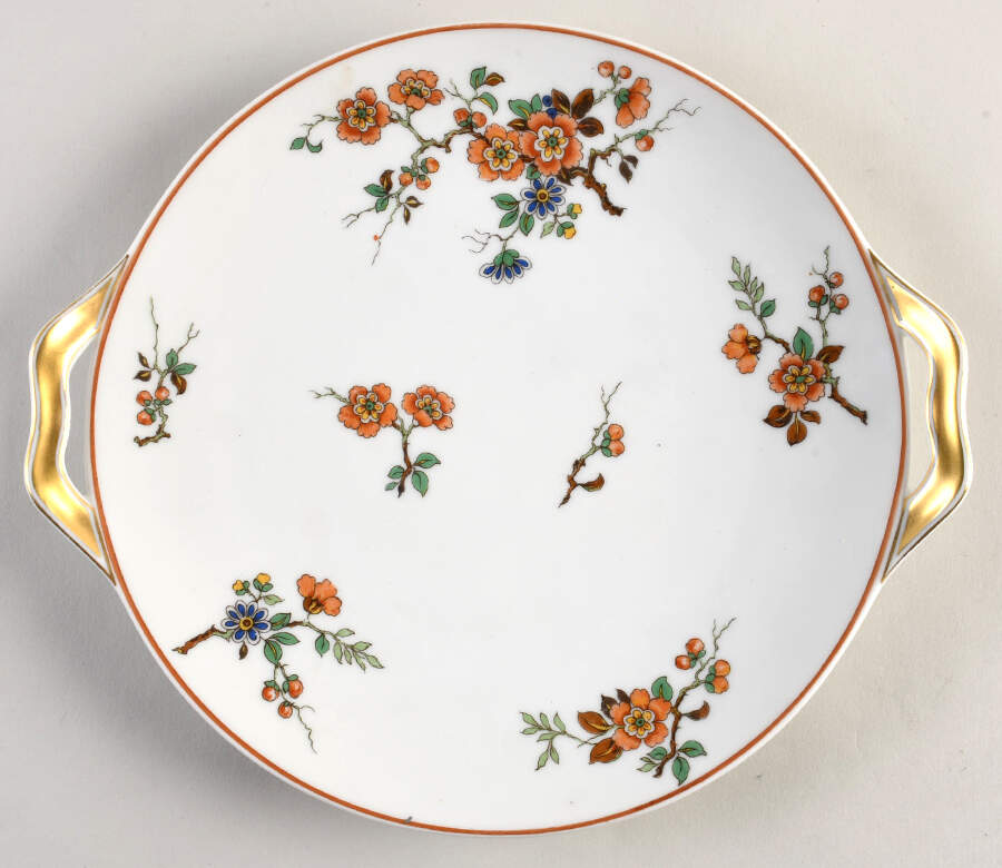 Schleiger 474A Handled Cake Plate by Haviland-1