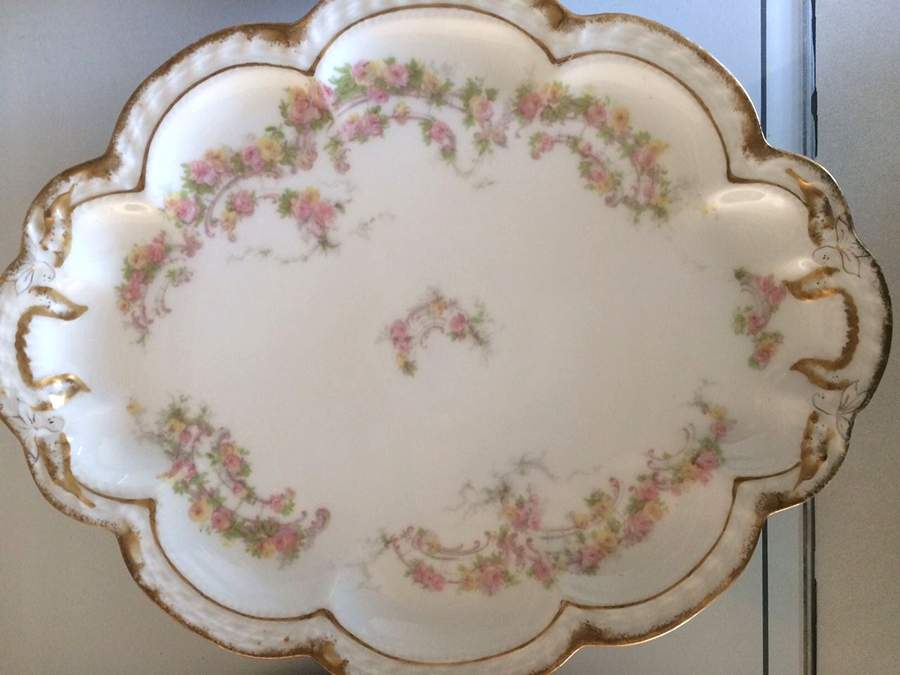 Schleiger 475c 10" Oval Serving Platter by Haviland-1