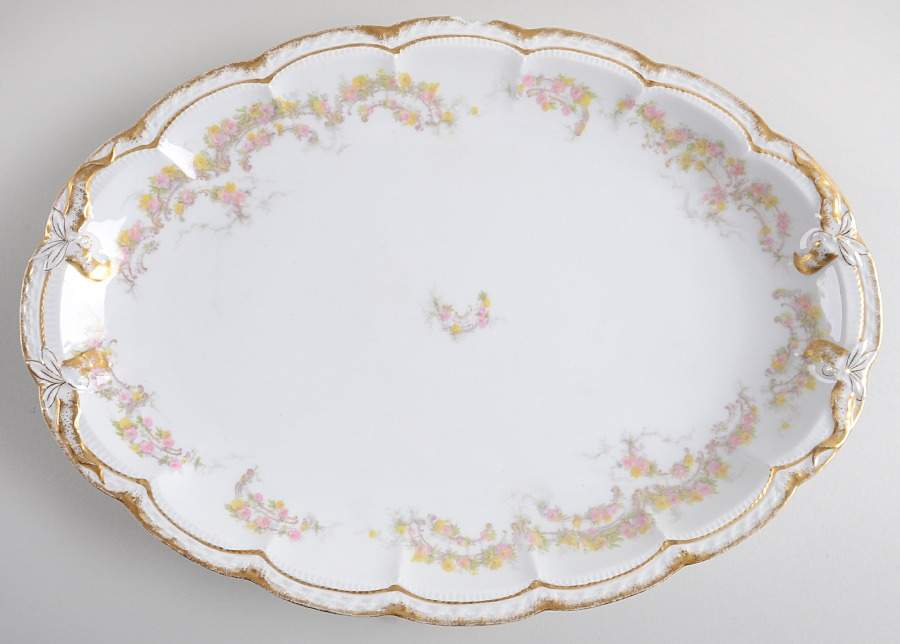 Schleiger 475c 16" Oval Serving Platter by Haviland-1