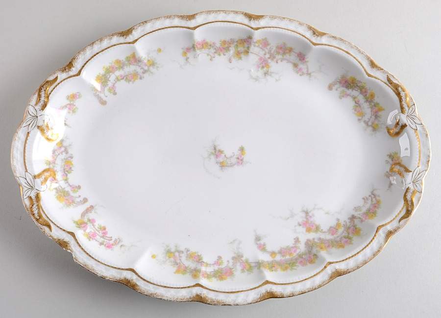 Schleiger 475c 14" Oval Serving Platter by Haviland-1