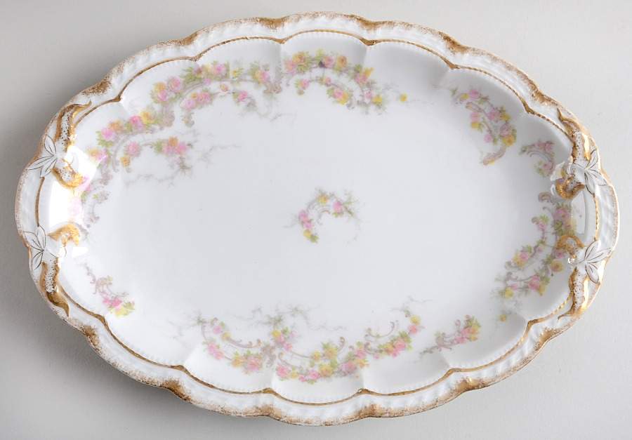 Schleiger 475c 12" Oval Serving Platter by Haviland-1