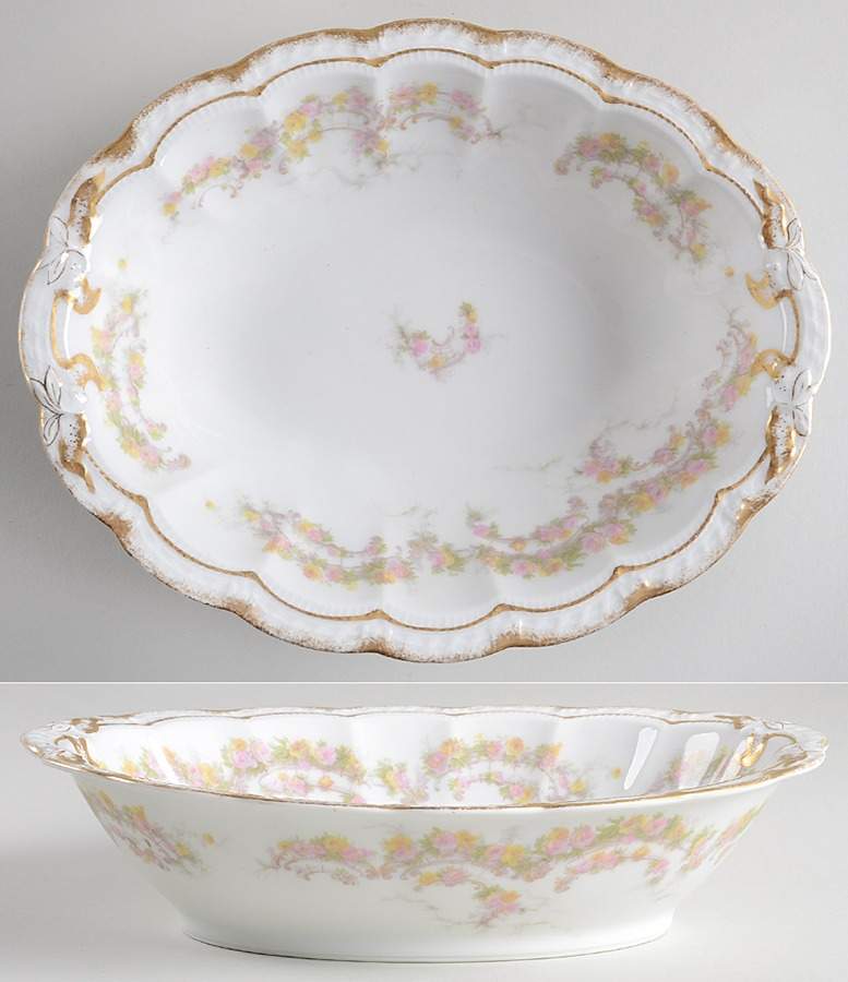 Schleiger 475c 10" Oval Vegetable Bowl by Haviland-1