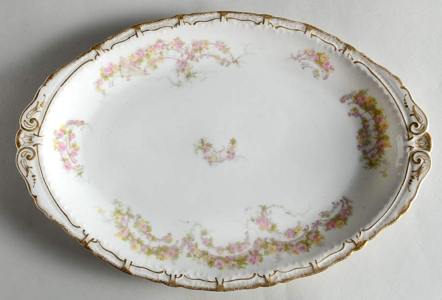 Schleiger 475e 12" Oval Serving Platter by Haviland-1