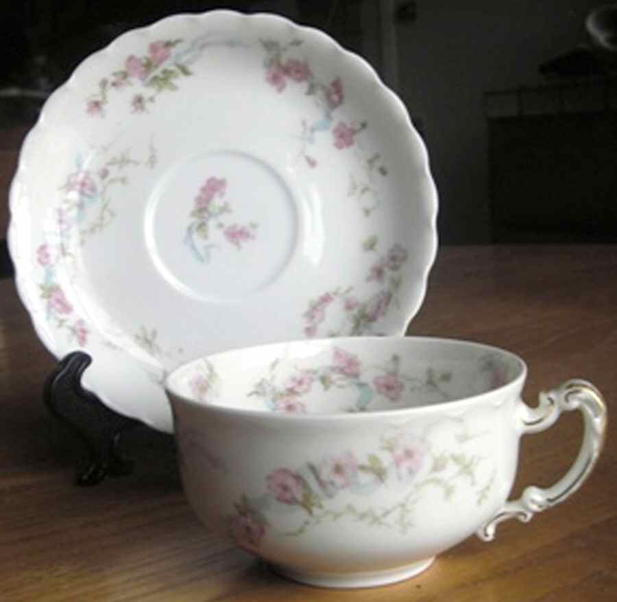 Schleiger 481F Flat Cup & Saucer Set by Haviland-1