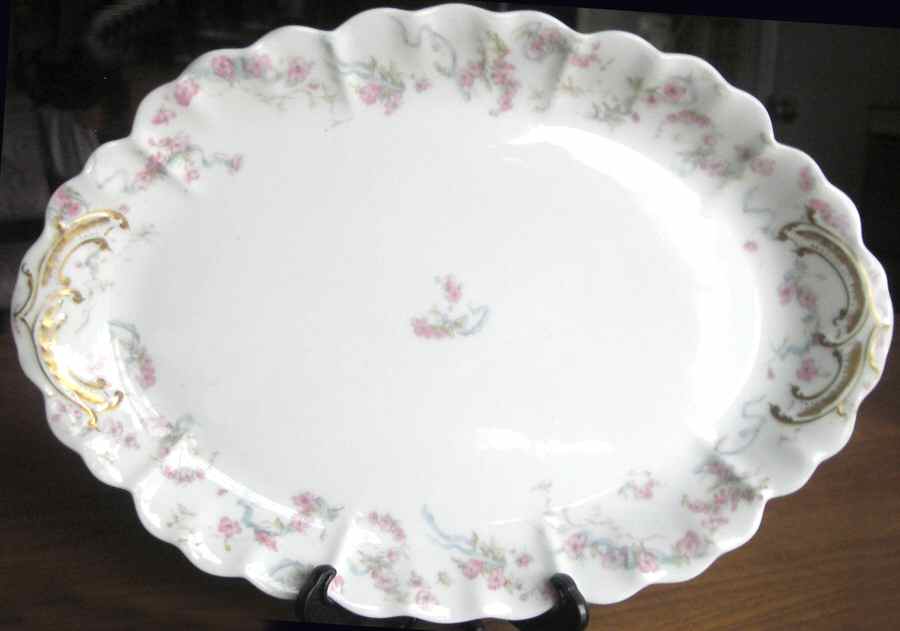 Schleiger 481F 12" Oval Serving Platter by Haviland-1
