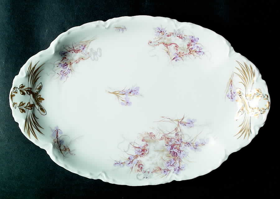 Schleiger 482a 11" Oval Serving Platter by Haviland-1