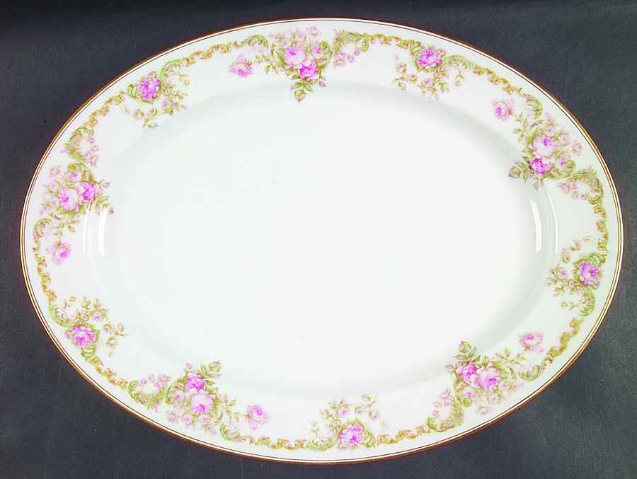Schleiger 488 16" Oval Serving Platter by Haviland-1