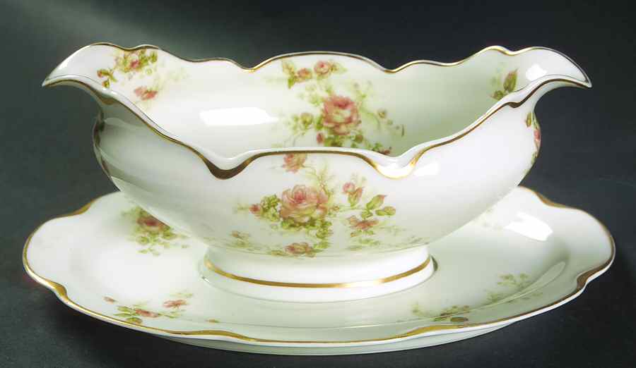 Schleiger 49 Gravy Boat with Attached Underplate by Haviland-1