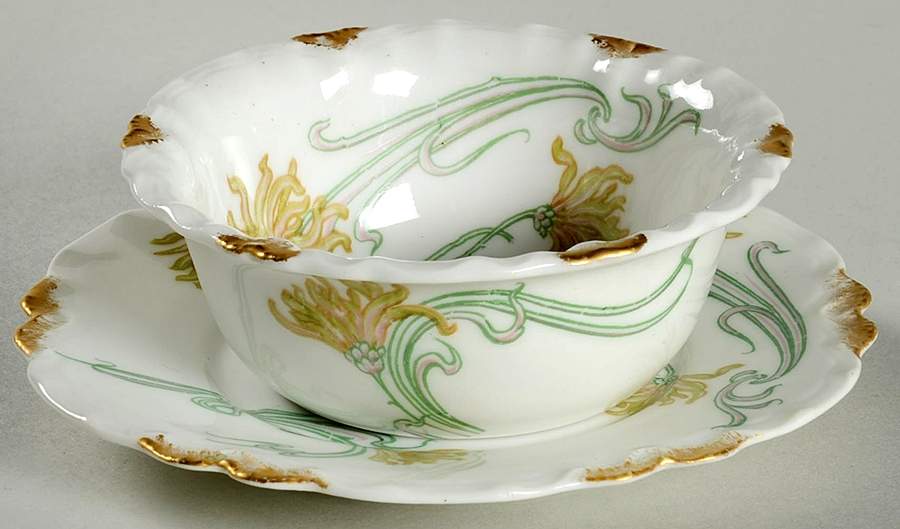 Schleiger 492 Ramekin & Saucer Set by Haviland-1