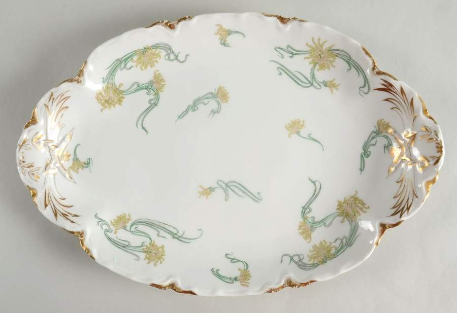 Schleiger 492 15" Oval Serving Platter by Haviland-1