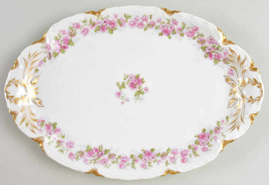 Schleiger 498 11" Oval Serving Platter by Haviland-1