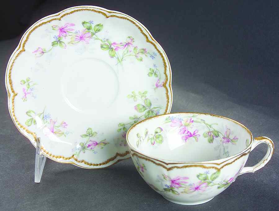Schleiger 50 Flat Cup & Saucer Set by Haviland-1