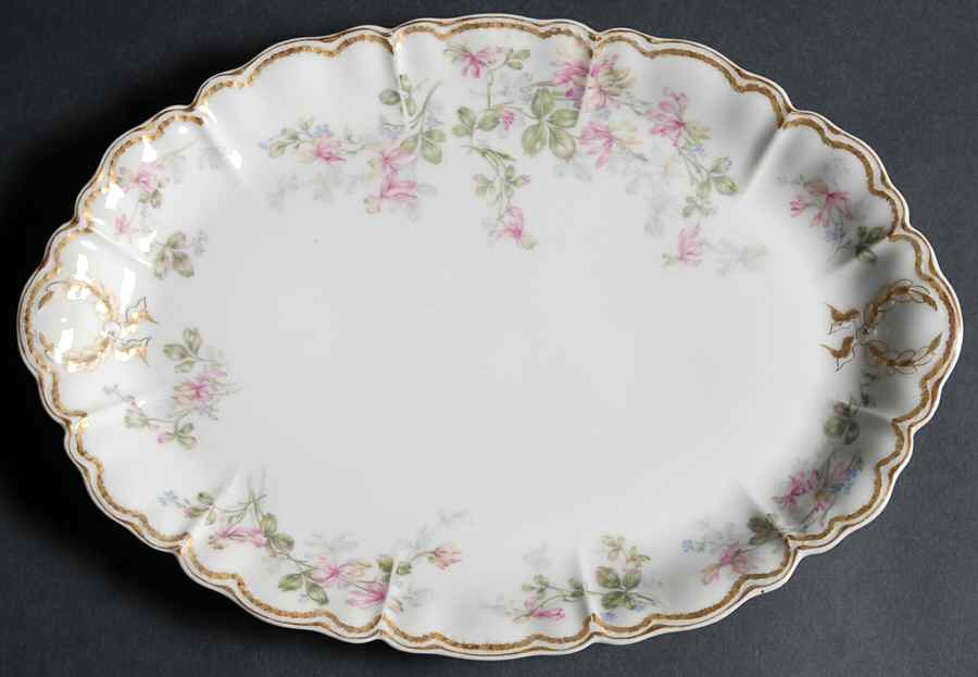 Schleiger 50 12" Oval Serving Platter by Haviland-1