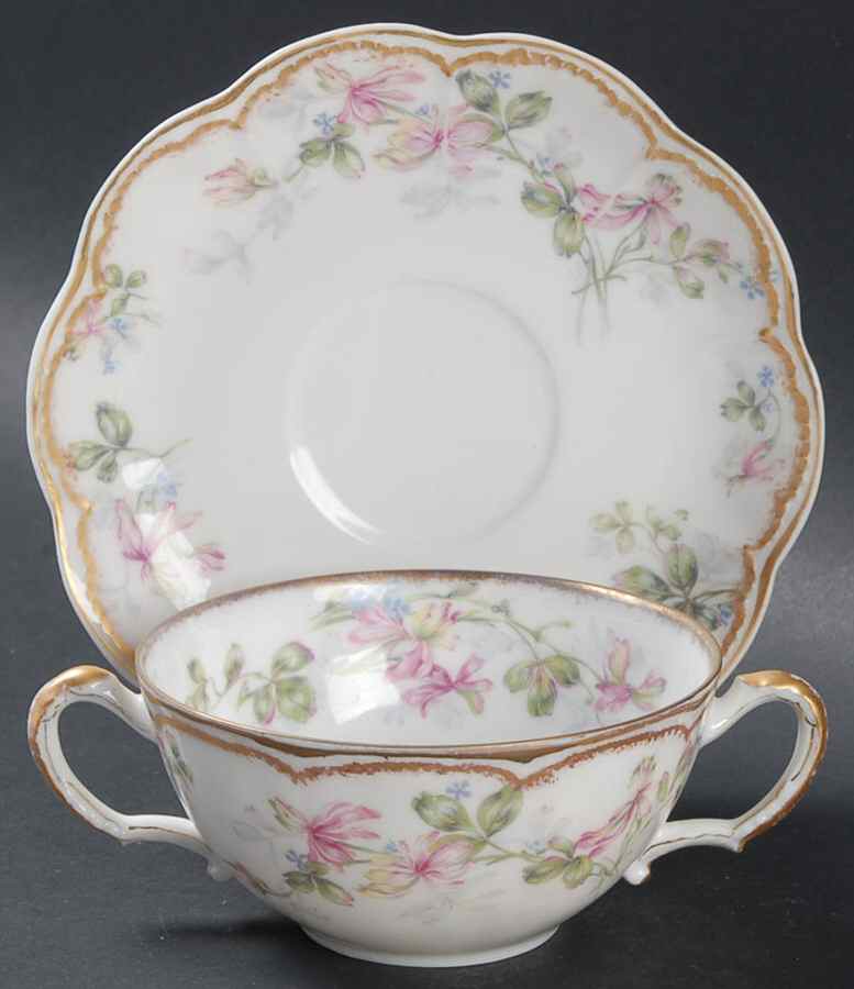 Schleiger 50 Flat Bouillon Cup & Saucer by Haviland-1