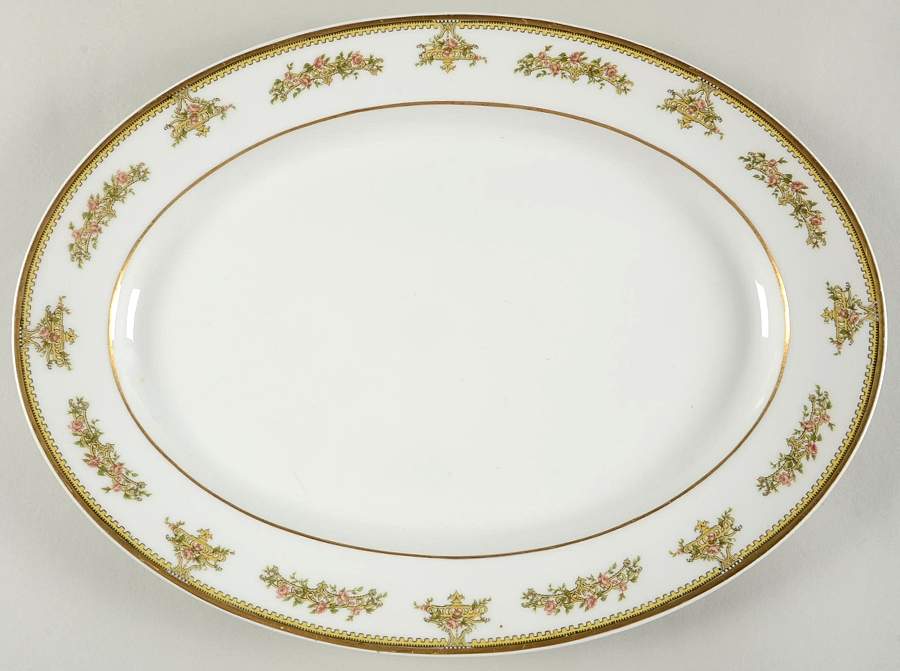 Schleiger 503 16" Oval Serving Platter by Haviland-1