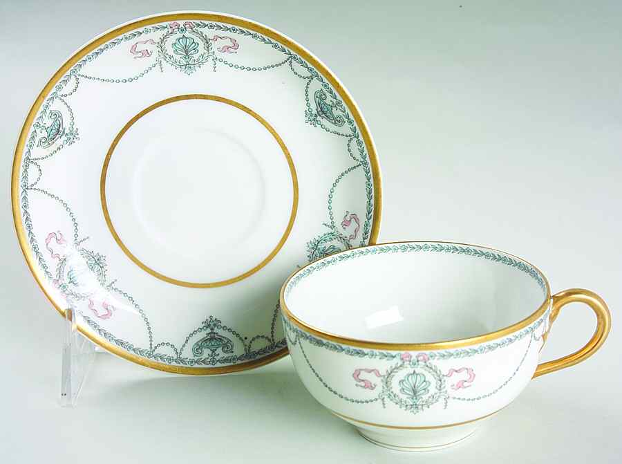 Schleiger 510 Flat Cup & Saucer Set by Haviland-1