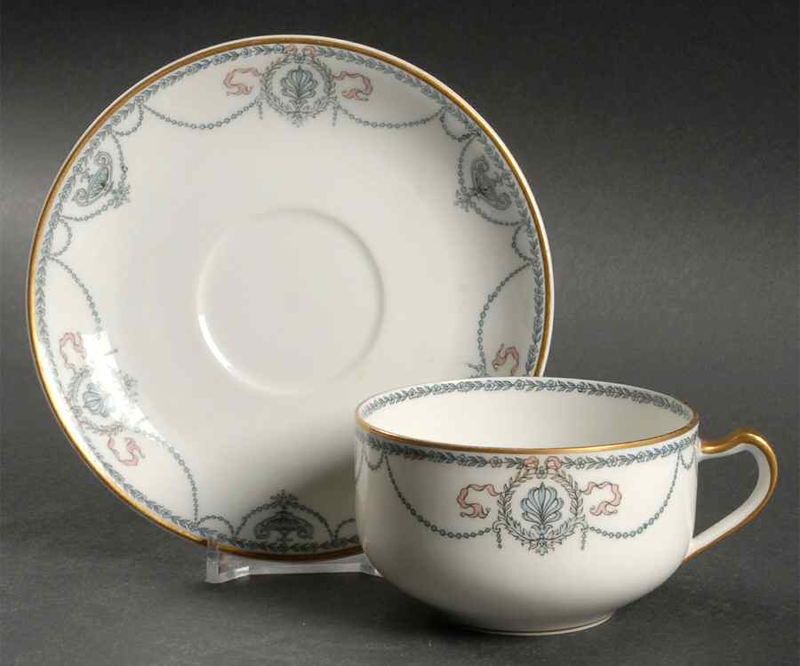Schleiger 510 Flat Cup & Saucer Set by Haviland-1
