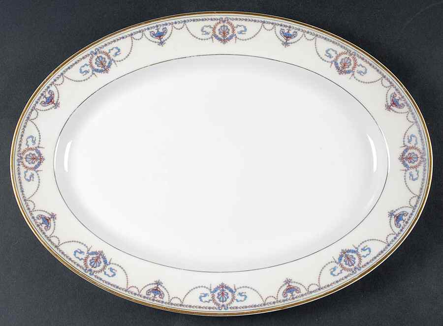 Schleiger 510D 13" Oval Serving Platter by Haviland-1