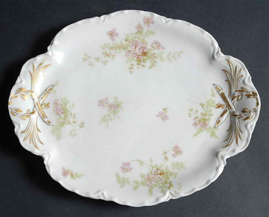 Schleiger 52 10" Oval Serving Platter by Haviland-1