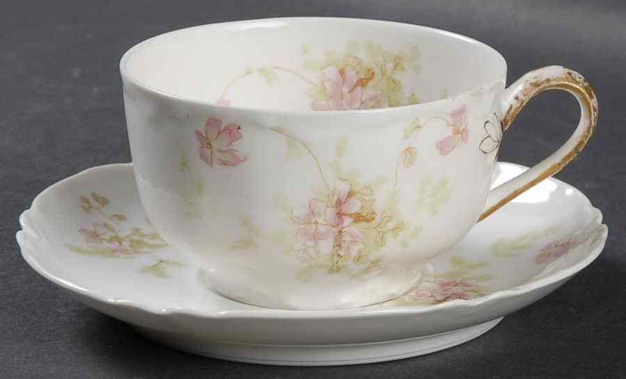 Schleiger 52 Flat Cup & Saucer Set by Haviland-1