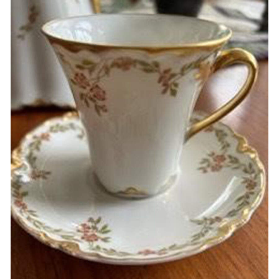 Schleiger 523 Chocolate Cup & Saucer Set by Haviland-1