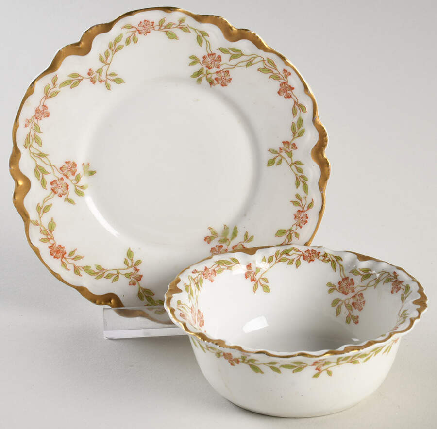 Schleiger 523 Ramekin & Saucer Set by Haviland-1