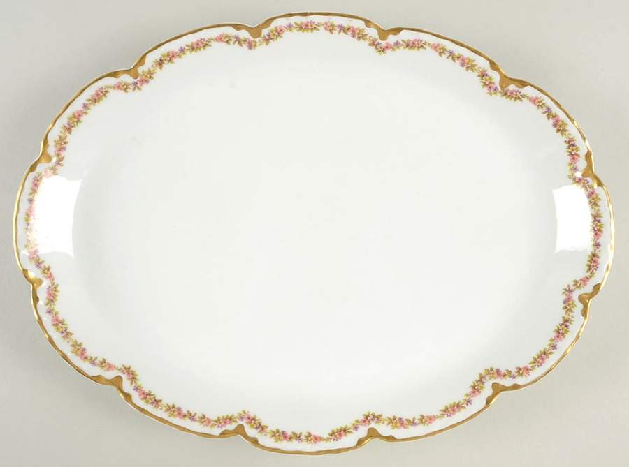 Schleiger 524A 13" Oval Serving Platter by Haviland-1