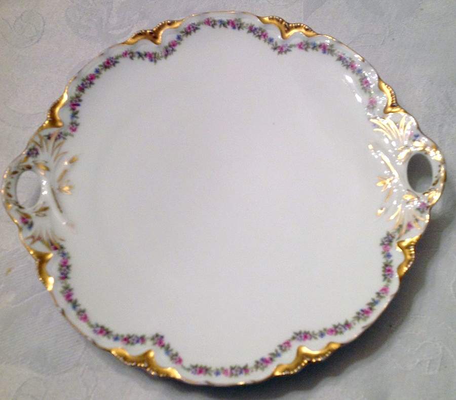 Schleiger 524E Handled Cake Plate by Haviland-1