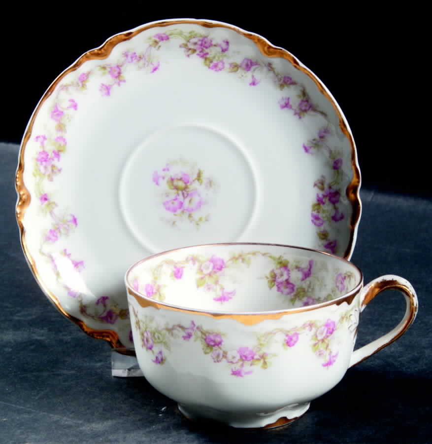 Schleiger 525 Flat Cup & Saucer Set by Haviland-1