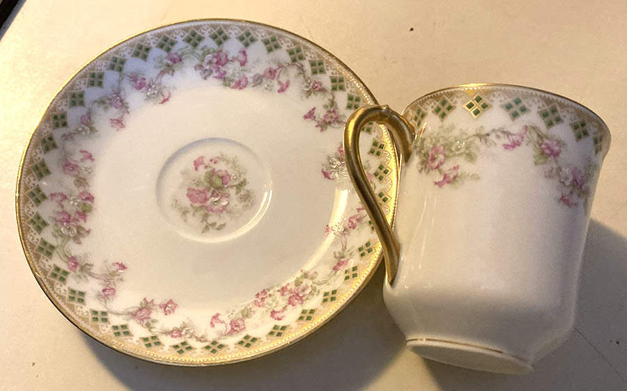 Schleiger 525B Chocolate Cup & Saucer Set by Haviland-1