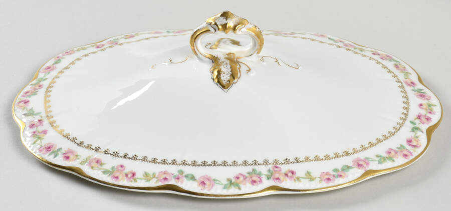 Schleiger 526 Lid for Oval Vegetable by Haviland-1