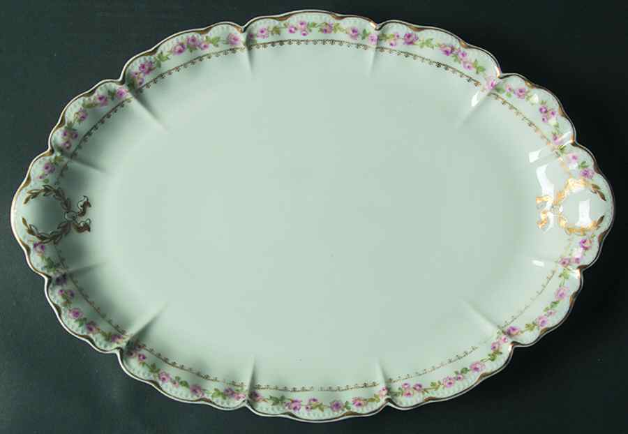 Schleiger 526 16" Oval Serving Platter by Haviland-1